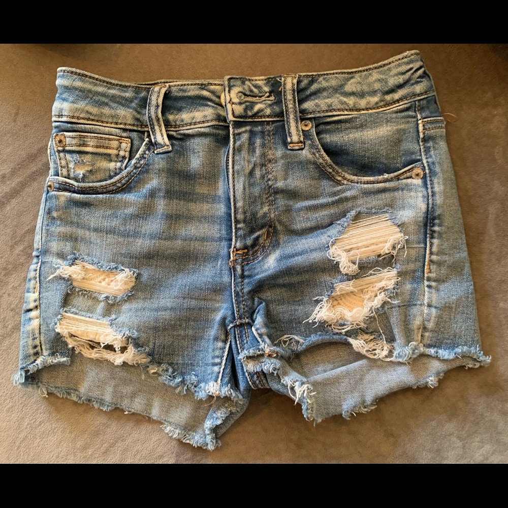 American Eagle Outfitters Denim Stretchy Cutoff Shorts Size XS